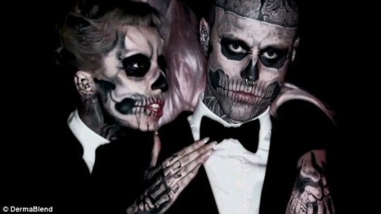 photo from: http://www.dailymail.co.uk/tvshowbiz/article-2051604/Lady-Gagas-Zombie-Boy-Ricky-Genest-NO-tattoos-Model-covers-DermaBlend.html  KIRSTY MCCORMACK  21 October 2011